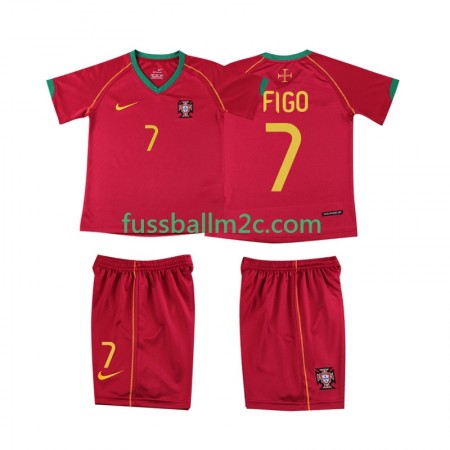 Fußballtrikots Portugal FIGO 7 2006 Retro Kinder Heim Trikotsatz